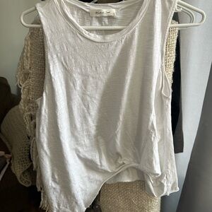 Mustard Seed White Muscle Tee